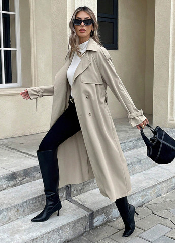 Плащ SHEIN тренчкот на гудзиках демісезон (366268536)