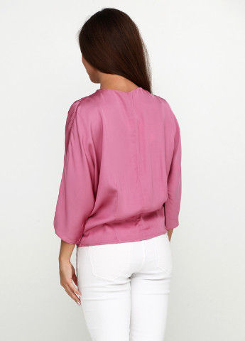 Розовая летняя блуза на запах Uterque