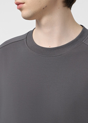 Лонгслів Promin однотонний темно-сірий кежуали бавовна