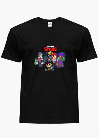 Чорна демісезонна футболка дитяча бравл старс (brawl stars) (9224-1004) MobiPrint