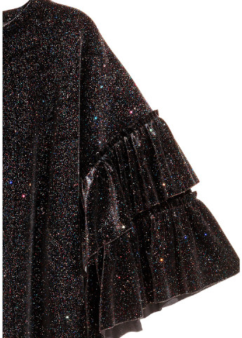 Черное кэжуал платье H&M однотонное