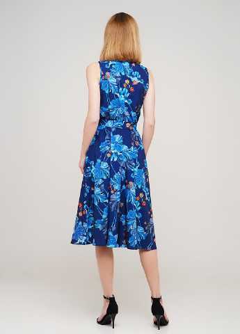 Темно-синее кэжуал платье Anastasimo с цветочным принтом