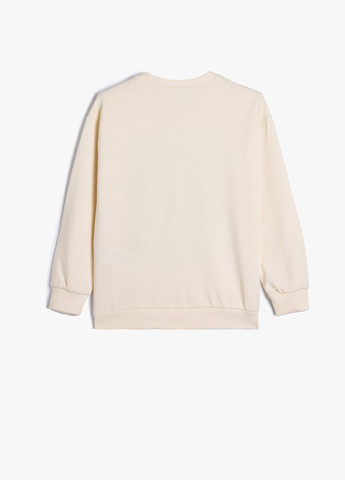 KOTON світшот малюнок кремовий кежуал бавовна