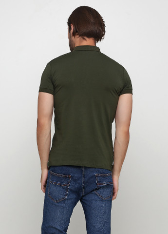 Оливковая (хаки) футболка-поло для мужчин Golf с рисунком