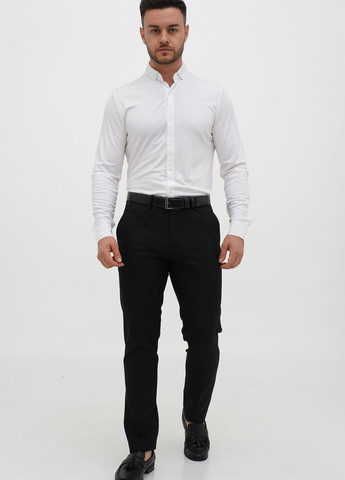 Белая классическая рубашка однотонная Trend Collection