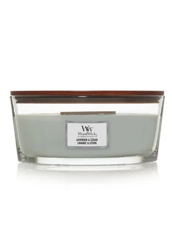 Ароматическая свеча в стекле Ellipse Lavender & Cedar 453 г (1666260E) WoodWick (227516243)