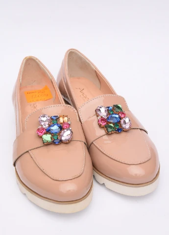 Let's Shop Туфлі лофери бежевий з натуральна шкіра, україна — демісезон (253597412)