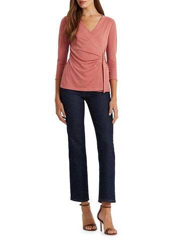 Терракотовая блузка на запах Ralph Lauren