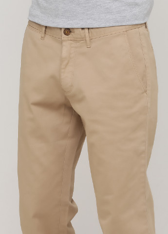 Бежевые кэжуал демисезонные прямые брюки Casa Moda