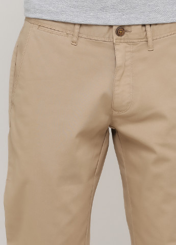 Бежевые кэжуал демисезонные прямые брюки Casa Moda