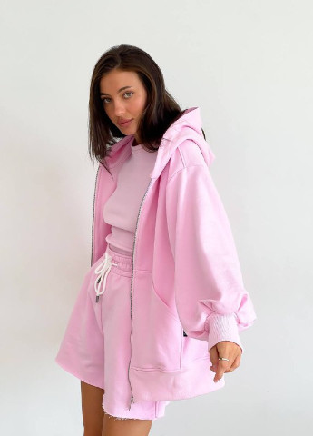 Спортивный костюм Тройка(кофта на змейке с капюшоном, прямые шорты и майка) ZF inspire (253969231)