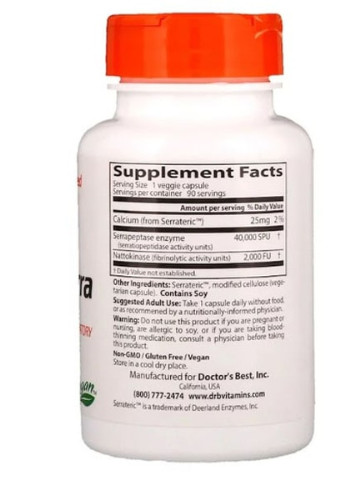 Natto-Serra 90 Caps DRB-00294 Doctor's Best (256379986)
