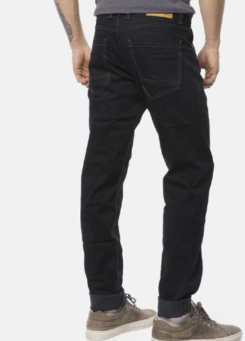 Черные демисезонные со средней талией джинсы MR 520