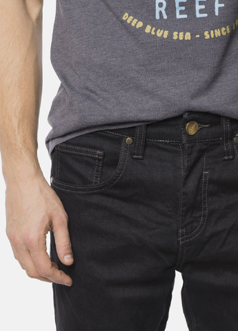 Черные демисезонные со средней талией джинсы MR 520
