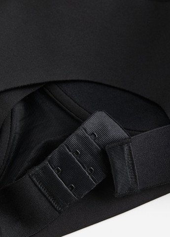 Чёрный топ бюстгальтер H&M без косточек полиэстер