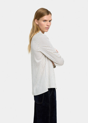 Белая кэжуал рубашка в полоску Parfois