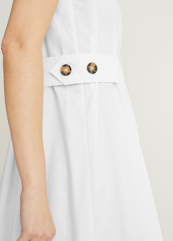 Белое кэжуал платье а-силуэт C&A однотонное