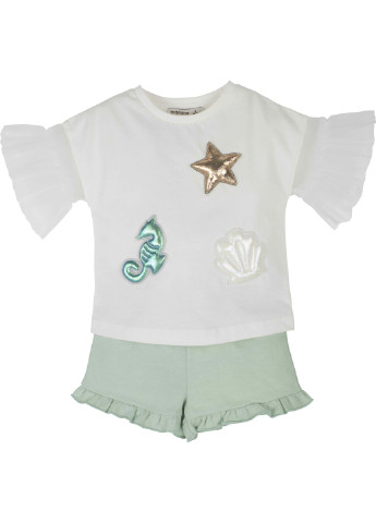 Мятный летний комплект 2 предмета (футболка+шорты) idilbaby mamino 14476 Idil Baby Mamino