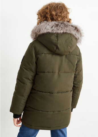 Оливкова (хакі) зимня куртка C&A