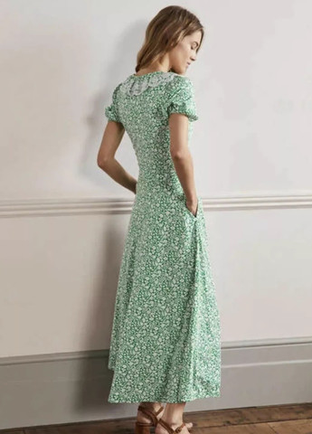 Зелена кежуал сукня кльош Boden з квітковим принтом