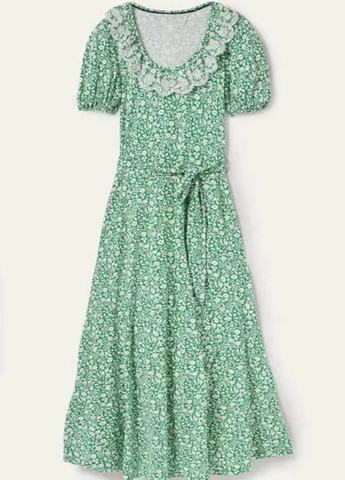 Зелена кежуал сукня кльош Boden з квітковим принтом