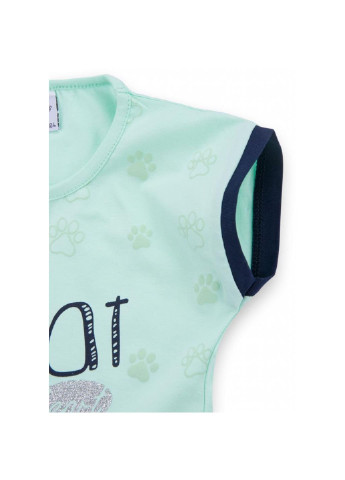 Синій літній набір дитячого одягу з лапками (8697-92g-mint) Breeze