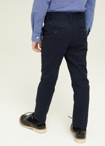 Темно-синие кэжуал демисезонные брюки зауженные SELA