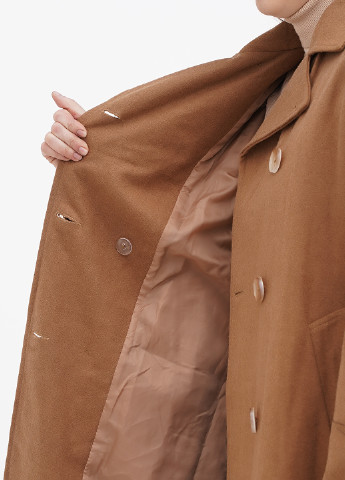 Светло-коричневое демисезонное Пальто двубортное Normcore firenze