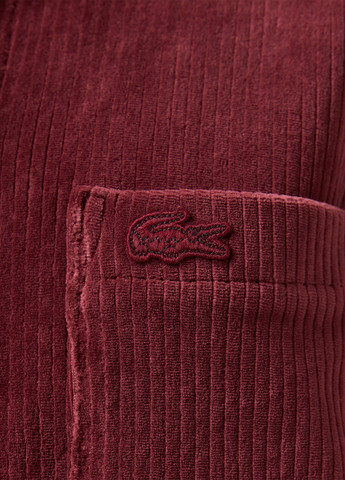 Вишневая кэжуал рубашка однотонная Lacoste