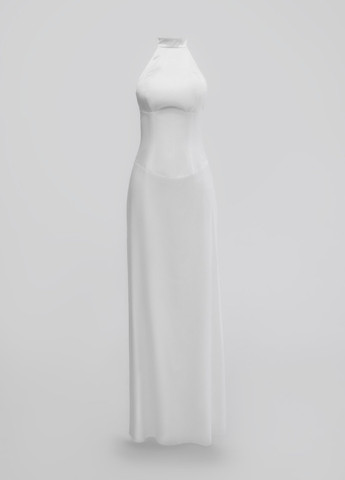 Молочна кежуал сукня силуетна, з відкритими плечима Gepur однотонна