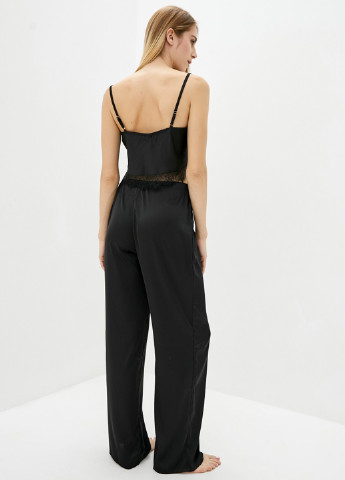 Черная всесезон пижама (топ, брюки) топ + брюки Kari Shop Atelier