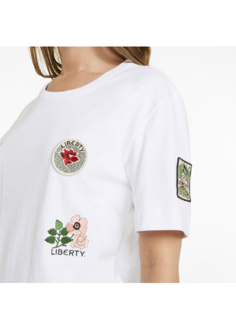 Белая всесезон футболка x liberty badge women's tee Puma