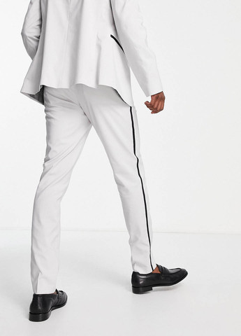 Светло-серые кэжуал демисезонные классические брюки Asos