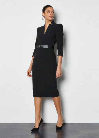 Черное деловое платье футляр Karen Millen однотонное