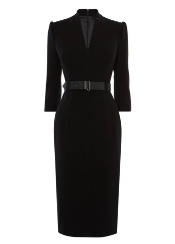 Черное деловое платье футляр Karen Millen однотонное
