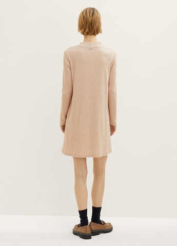 Бежевое кэжуал платье Tom Tailor однотонное