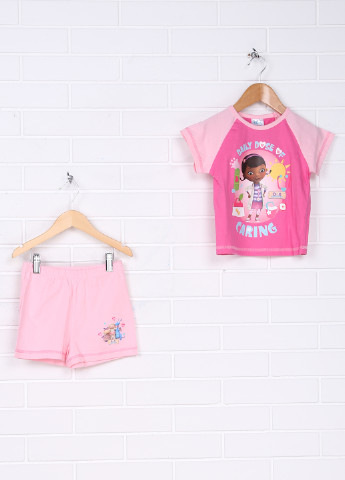 Рожева всесезон піжама (футболка, шорти) Disney