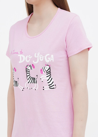 Светло-розовая всесезон пижама (футболка, бриджи) футболка + бриджи Lucci
