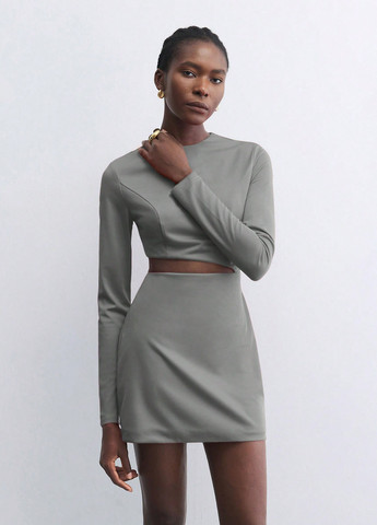 Серое кэжуал платье футляр SHEIN однотонное