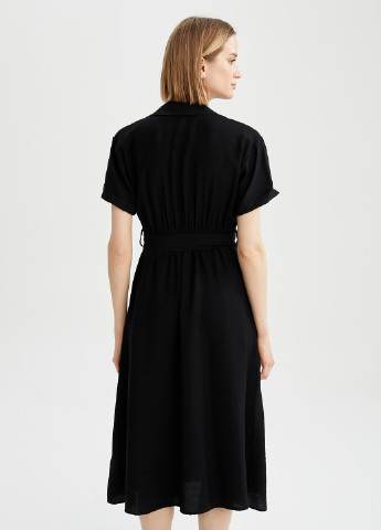 Черное кэжуал платье рубашка DeFacto