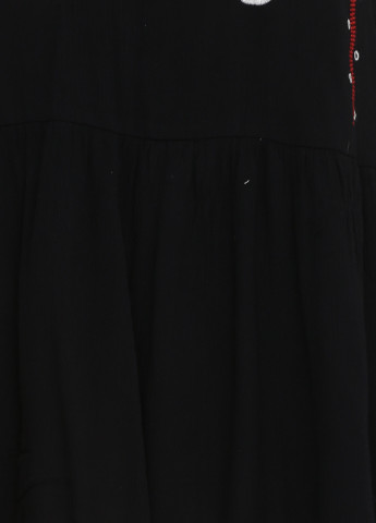 Черное кэжуал платье а-силуэт Brave Soul с цветочным принтом