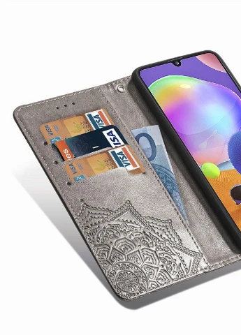 Шкіряний чохол (книжка) Art Case з візитниці для Samsung Galaxy M31s Сірий (is_00000038664_3) Epik (238478830)