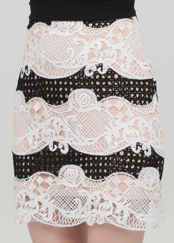 Черно-белая кэжуал однотонная юбка Jessica Wright