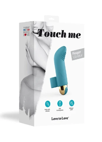 Вибратор на палец TOUCH ME PETROLE перезаряжаемый, мощный мотор Love To Love (254151723)