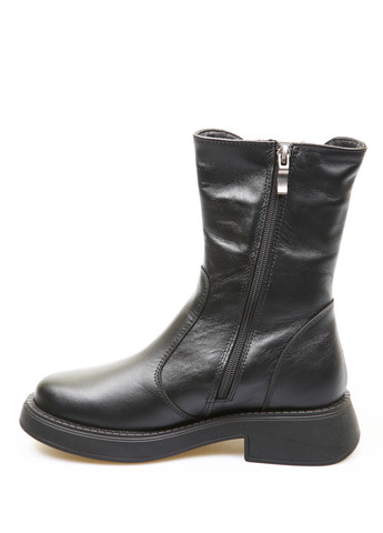 Черные зимние полусапоги No Brand