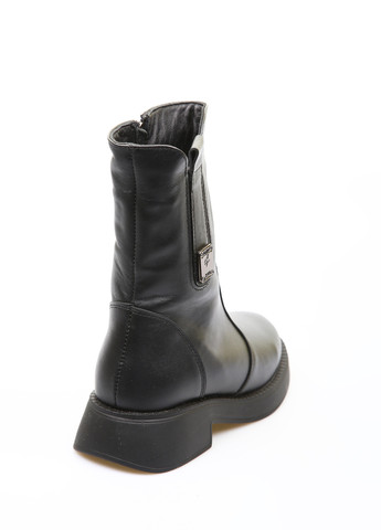 Черные зимние полусапоги No Brand