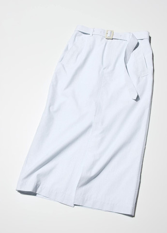 Белая кэжуал в полоску юбка Uniqlo карандаш