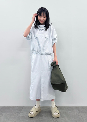 Белая кэжуал в полоску юбка Uniqlo карандаш