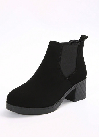 Осенние сапоги челси SHEIN без декора из искусственной замши