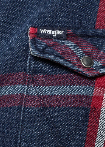 Темно-синяя кэжуал рубашка в клетку Wrangler